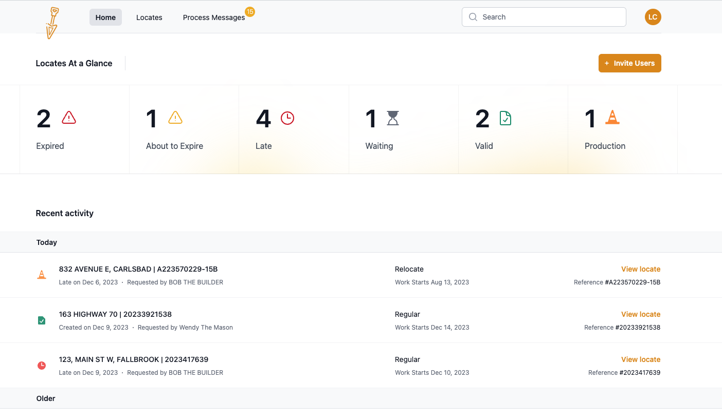 Dashboard screenshot